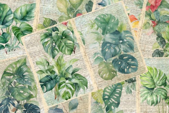 Download Pack of Tropical Plant Leaf Junk Journal - Premium Resources