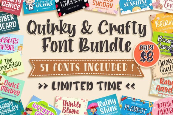 Download Quirky &amp; Crafty Font Bundle - Quirky Collection